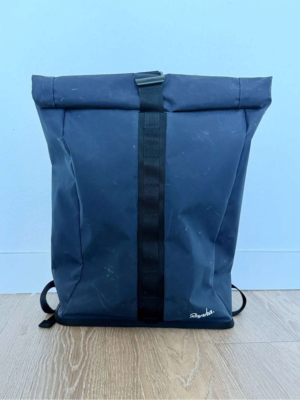 Rare Rapha Roll-Top Backpack - Navy x Hi Vis Pink